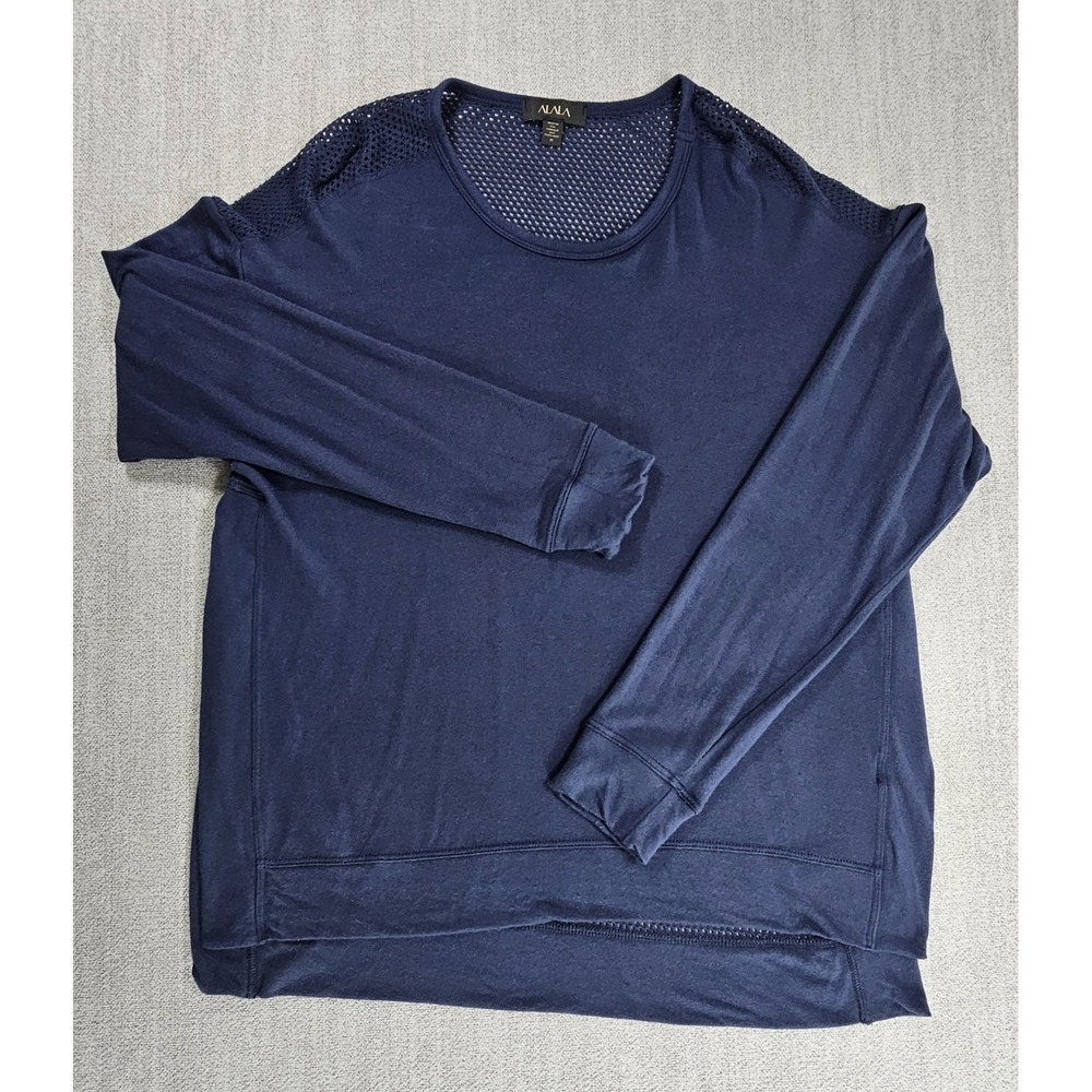 ALALA‎ Top Women's Medium Blue Yoga Pullover Long Sleeve